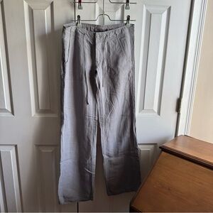 prana flared linen like lounge yoga pants in grey